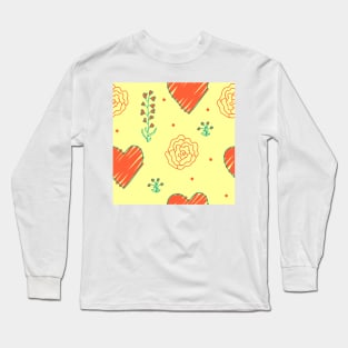 Elegance Seamless pattern with flowers Long Sleeve T-Shirt